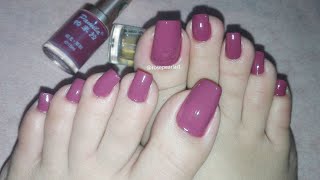 Dark Neutral Nail Polish Swatch- Elegant Pedicure | Rose Pearl