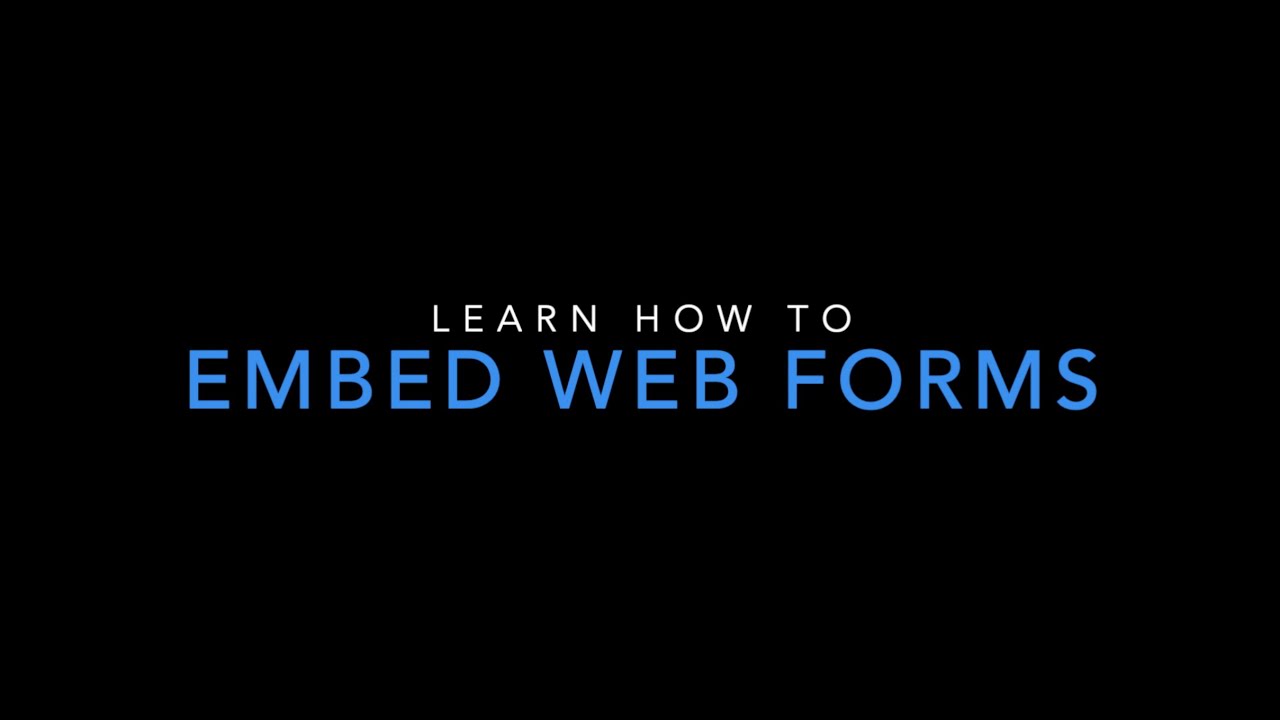 Embedding Forms into Your Website