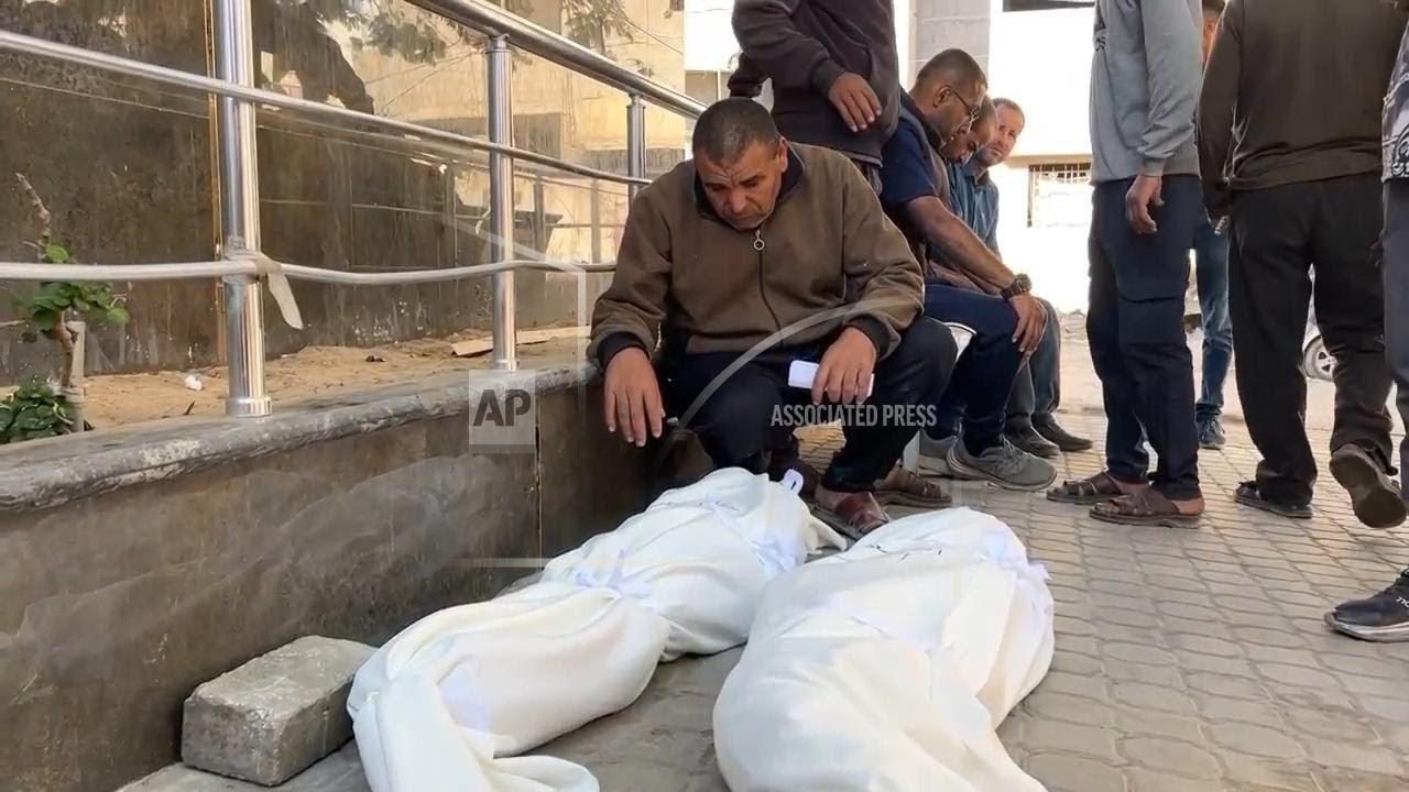 Bodies brought to Gaza hospital after deadly overnight Israeli strikes