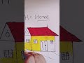 H for Home Drawing 🏠 Easy for Kids #Shorts