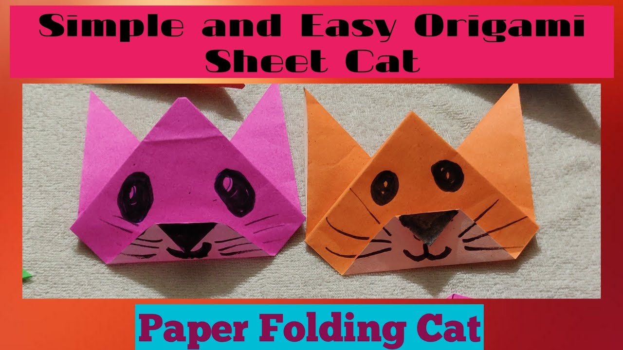 Paper Cat| How to make a paper cat|Origami Cat| Activitiy for kids