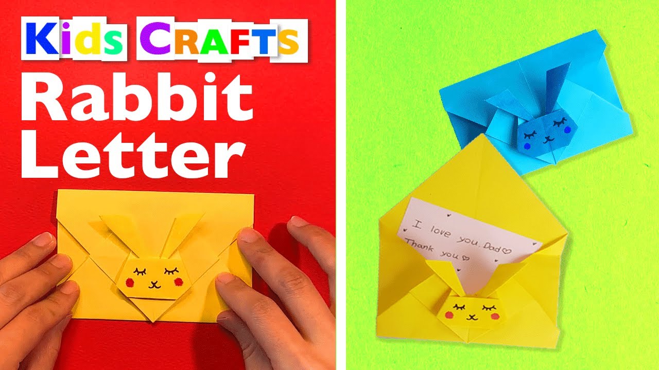 Paper Envelope Diy Rabbit Easy PAPER CRAFT Rabbit Envelop | Kids Crafts DIY Origami اوريغامي 折り紙 ...
