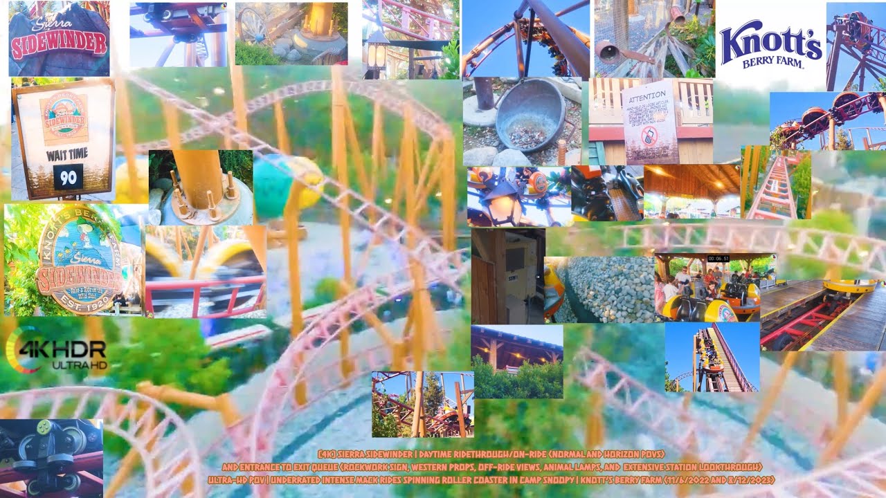 [4K] Sierra Sidewinder OnRide & Entrance to Exit Queue POV Spinning