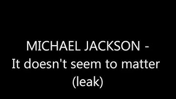 Michael Jackson - It Doesn