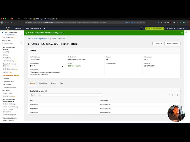 AWS VPC Prefix List demo