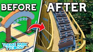 I Built My DREAM Wooden Coaster in Theme Park Tycoon 2!