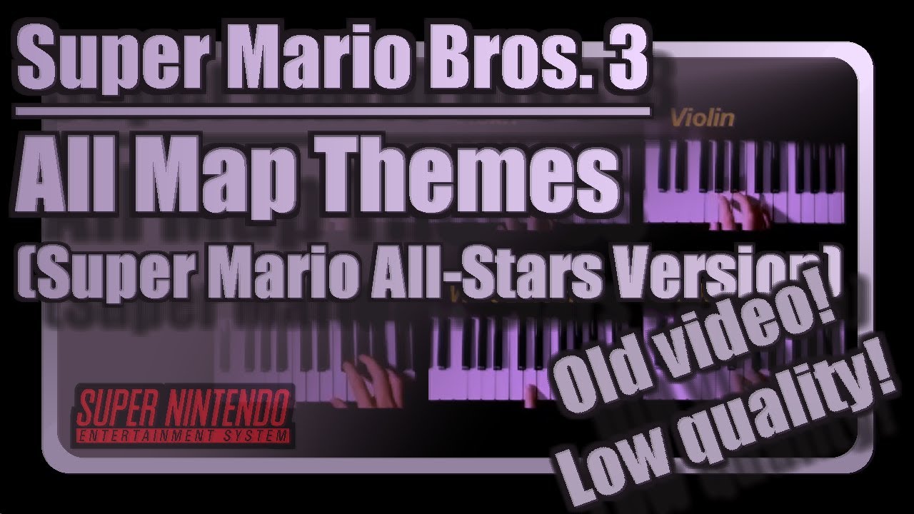 All Map Themes (Super Mario Bros. 3 in Super Mario All-Stars, SNES) - All tracks on keyboard