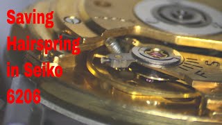 Hairspring is at Rescue! Screw Trapped in Balance Wheel of Seiko Seikomatic 6206 Watch