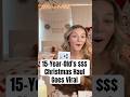 15-Year-Old’s $$$ Christmas Haul Goes Viral #shorts #teeninfluencer #christmashaul