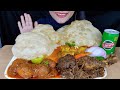 ASMR:EATING LUCHI/POORI+CHICKEN MASALA+DUM ALOO+PANEER BUTTER MASALA