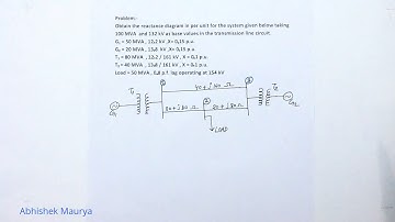 Power System Analysis-- per unit reactance diagram