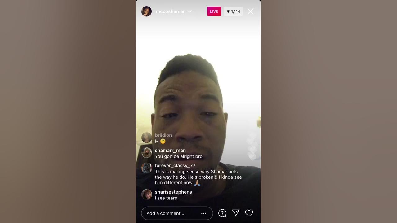 SHAMAR MCCO gets emotional on live (tells his heartbreaking story 💔