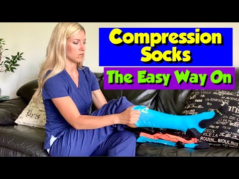 How to Put On Compression Socks (THE EASIEST WAY!) - YouTube