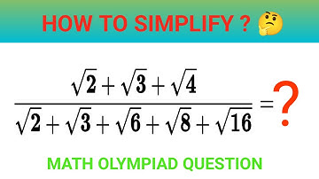 How To Simplify??? Math Olympiad| #squareroot #math #maths #matholympiad