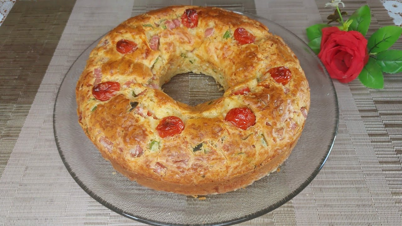 Αλμυρό κέικ με παριζάκι και τυριά|Σπιτικά&Νόστιμα απο την Βάσω