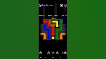 How To Solve Flow Free 4 Warps Sampler Level 91 5x5 Board Medium Walk Through Solution Walkthrough