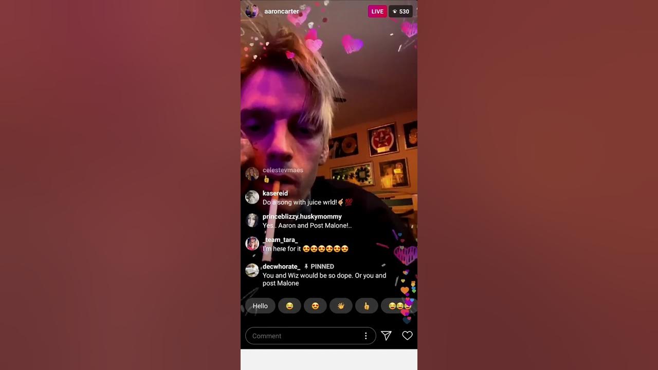 Aaron Carter IG Live (Nov 26 2019) Aaron Urges His Fans To Get Into The