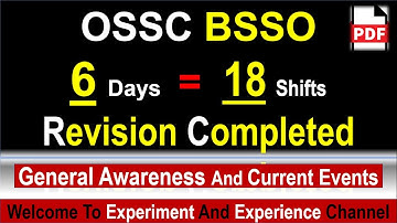 OSSC BSSO 6 Days = 18 Shifts Completed | #ossc | #osscexam | #osscweo