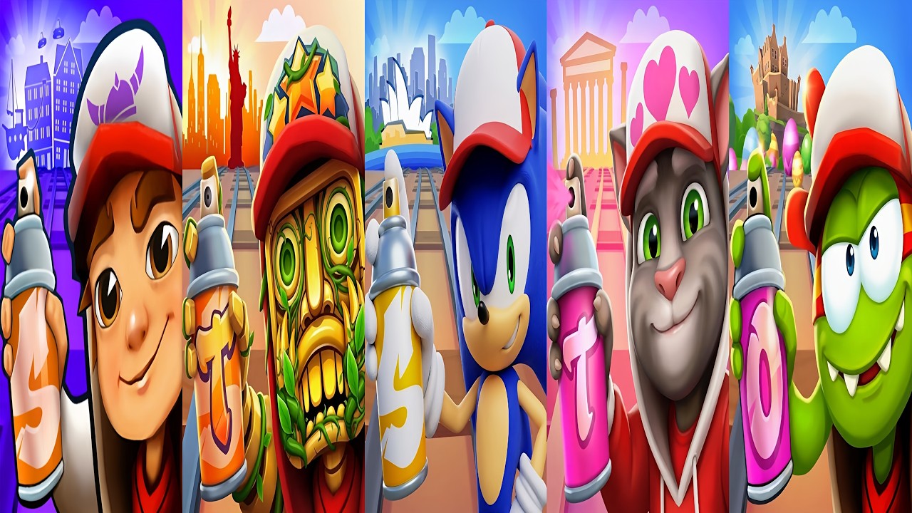 Subway Surfers 🆚 Talking Tom Gold Run 🆚 Temple Run 2 🆚 Sonic Dash 🆚 Om ...