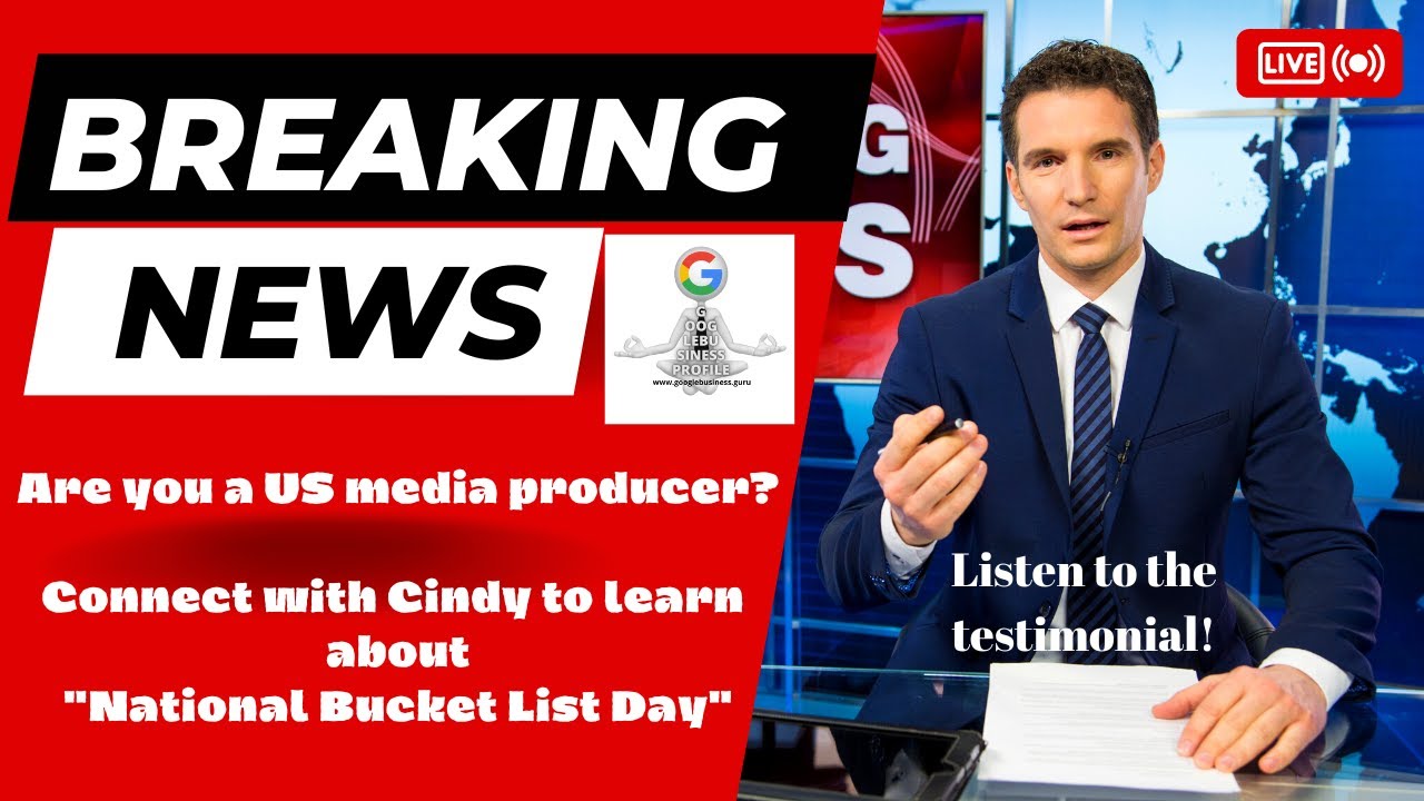 ARE you a UNITED STATES MEDIA PRODUCER?: Interview Cindy Lee, founder of National Bucket List Day