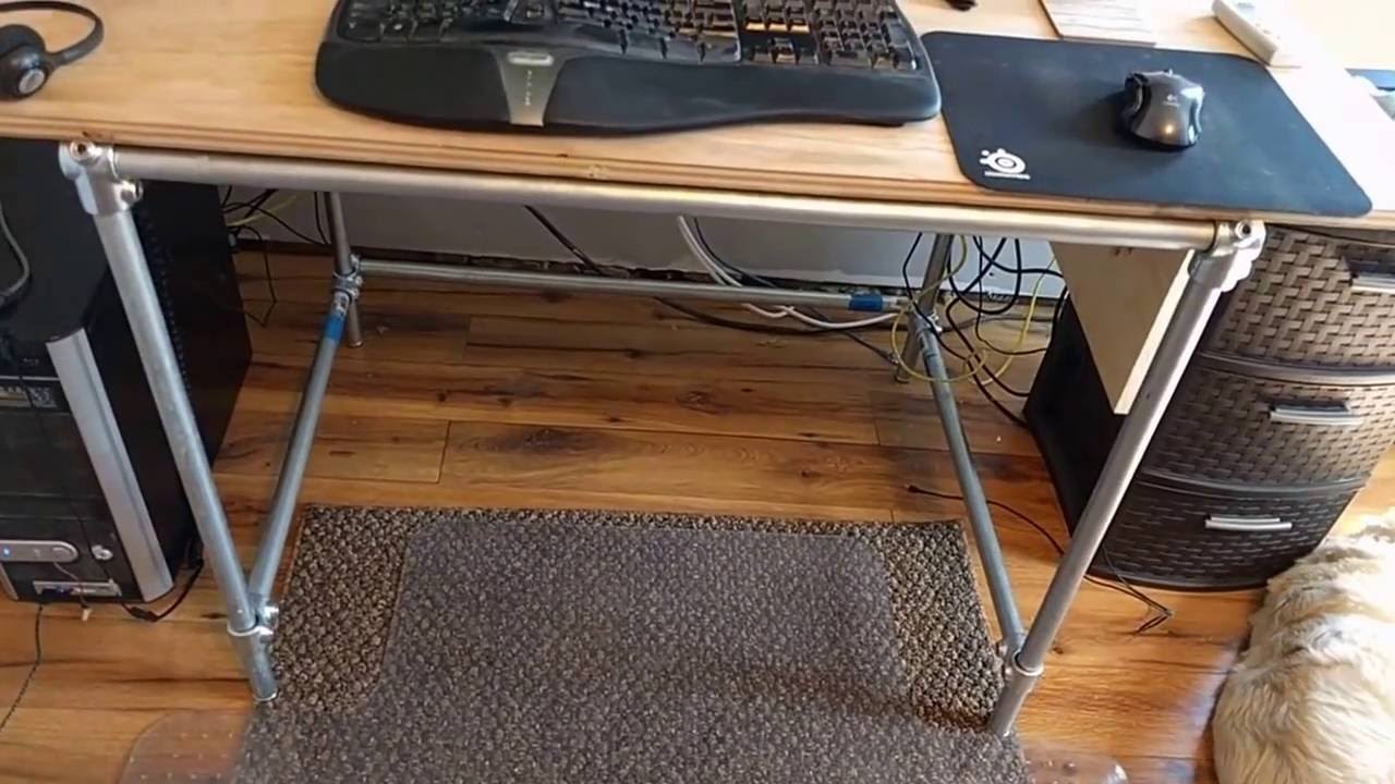 Diy Galvanized Pipe Modular Computer Desk Youtube