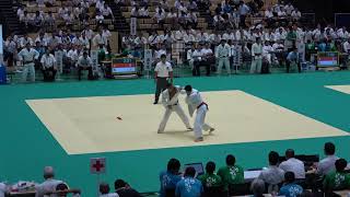 2018IH 男子柔道個人73kg級 1回戦 中川 高知工（高知県） 対 齋五澤 白鴎大足利（栃木県）