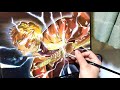 Painting Zenitsu on a canvas | Time lapse | Demon Slayer Kimetsu no Yaiba鬼滅の刃