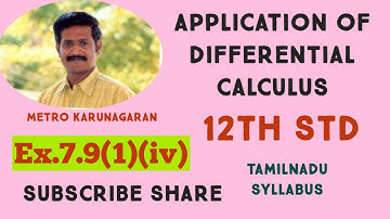 12th Std Maths Ex.7.9(1)(iv) Find asymptotes of the following curve y= (x^2-6x-1)/(x+3)