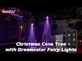 Avatar smart christmas cone tree with dreamcolor led fairy lights app controlled 100 preset effects