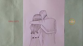 How to draw a Romantic couple with pencil | pencil sketch