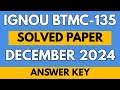 IGNOU BTMC 135 Solved Exam Paper | December 2024 Session | Full Solution | Tourism Studies