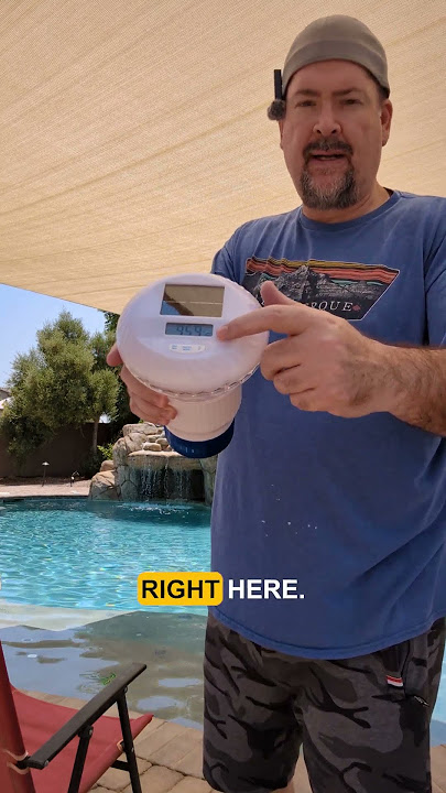 We got a new Solar Powered Pool light/Thermometer