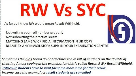 Nios RW(Result withheld)/SYC Problem solution in NIOS by Romio Sir