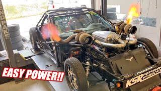 Dyno'ing Leroy With His NEW Bigger Turbos! He's Making HUGE Numbers With Ease!!!