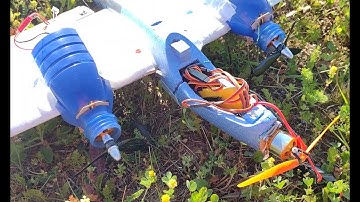 12 Lidl Glider RC conversion   Tri motor   Maiden Crash