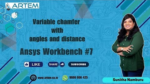 Chamfer variation in Design Modeler- Ansys Workbench7 #trending #youtubeshorts #viralvideo #ytshorts