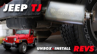 Banks Monster Exhaust Jeep TJ Unbox + Install + Revs - YouTube