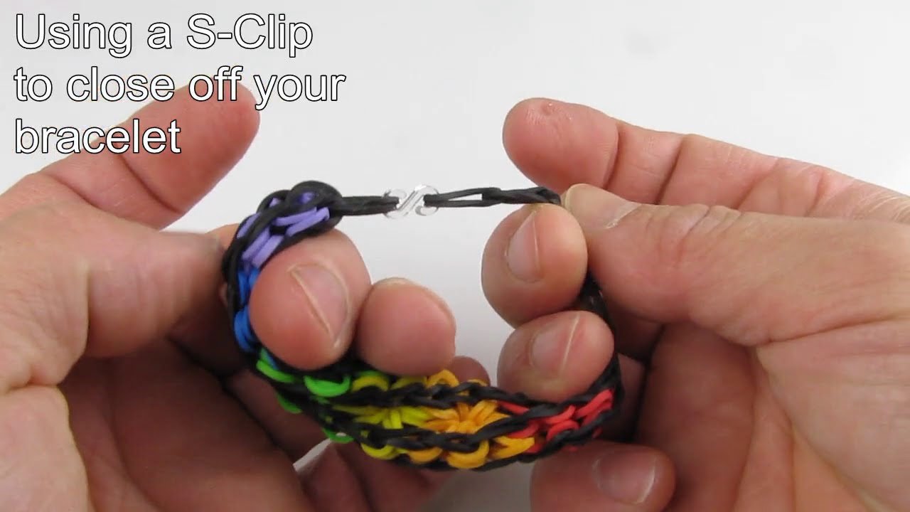 How to finish your Rainbow Loom Pattern with an S Clip 