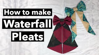 How to make Waterfall Pleats (DIY Sewing Tutorial) - straight and curved/ circular