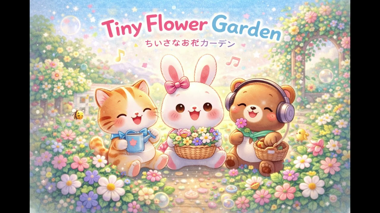 【可愛療癒BGM】小小花園療癒時光 🌸｜Tiny Flower Garden | Cute Relaxing Japanese Background Music for Study,Work cofe