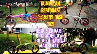 Element Dash Restoration || Kompilasi Upgrade Sepeda Lipat Element Dash Karya Restu Painting🚲