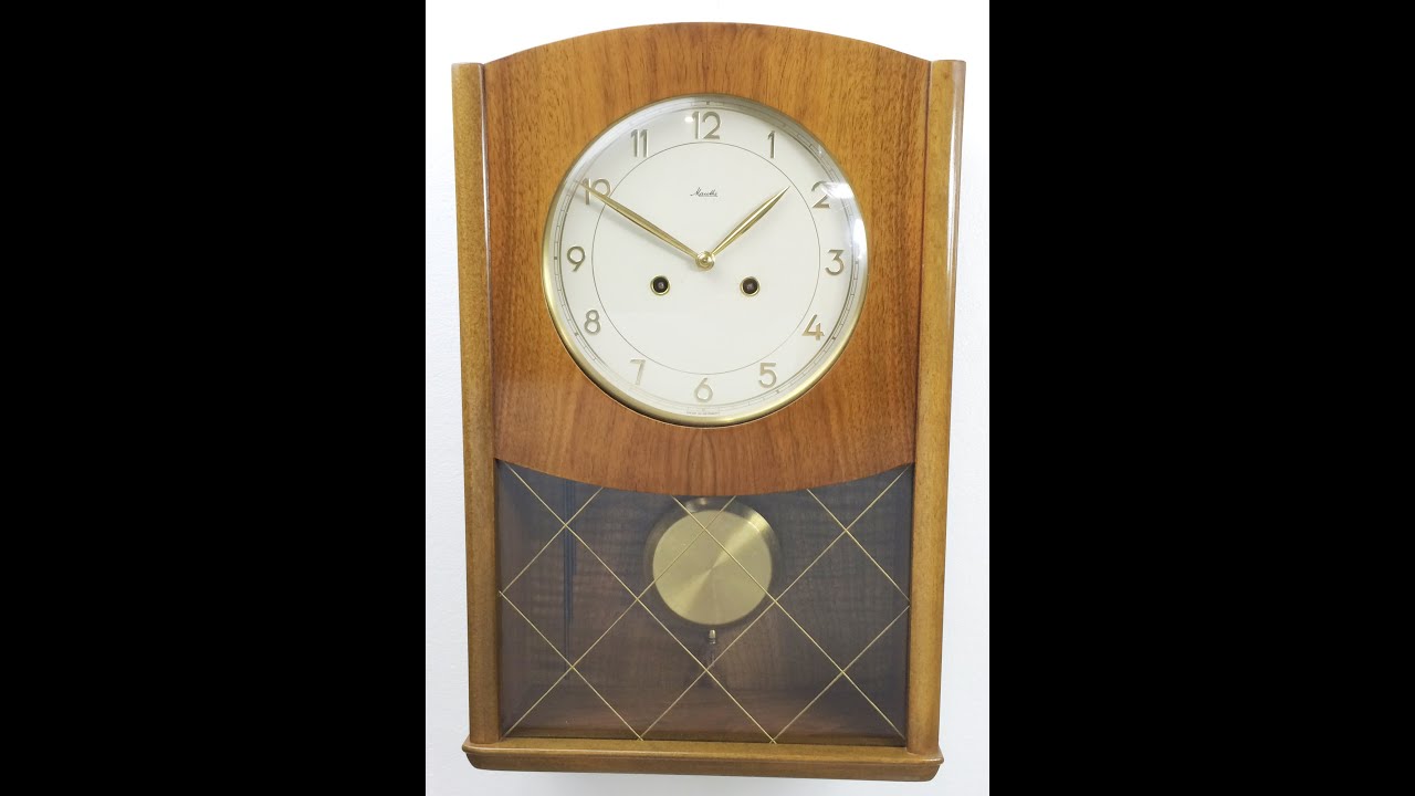 Clock Strike Chime Sound MAUTHE Pendulum Wall Mount Item 1103 Adelaide Clocks YouTube