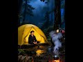 Cozy Anime Camping Night 🌲⛺ | Relaxing Rainforest Vibes