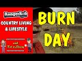 Burn pile day coffee grounds  compost  rangerrob country living