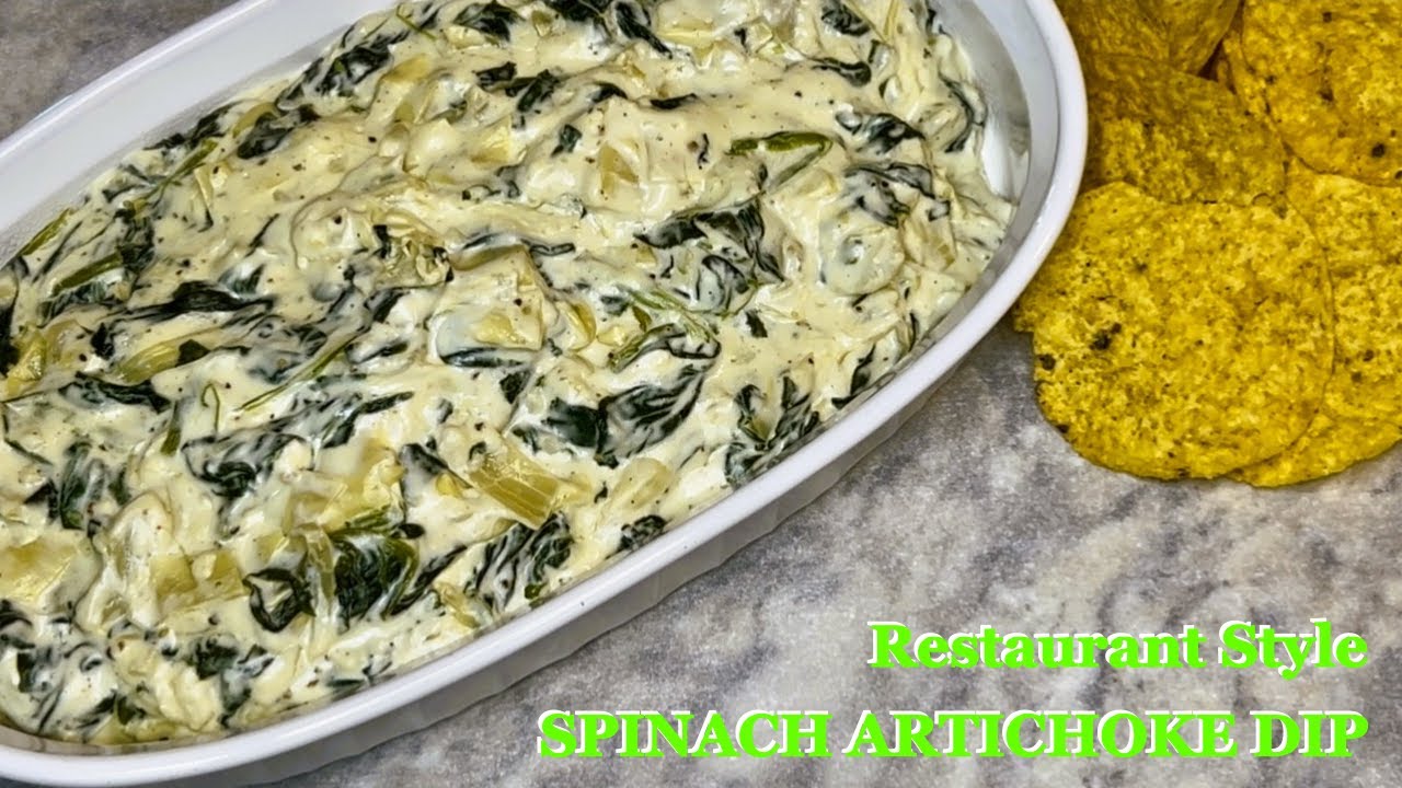 Simple SPINACH ARTICHOKE DIP Recipe | Easy APPETIZER Recipe