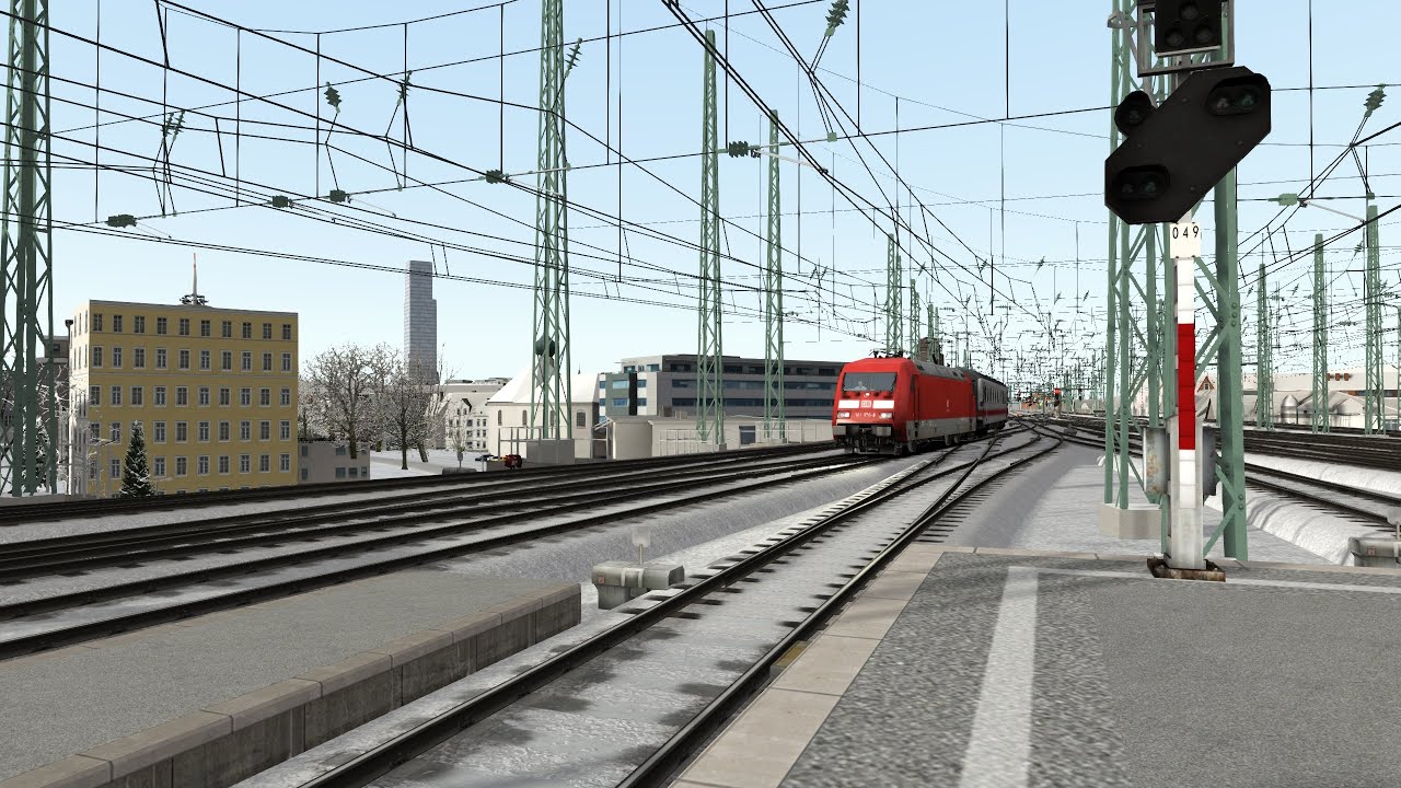 Train Simulator Quick drive scenario.  Bonn hbf naar Koln hbf br101 met duitse ic rijtuigen.