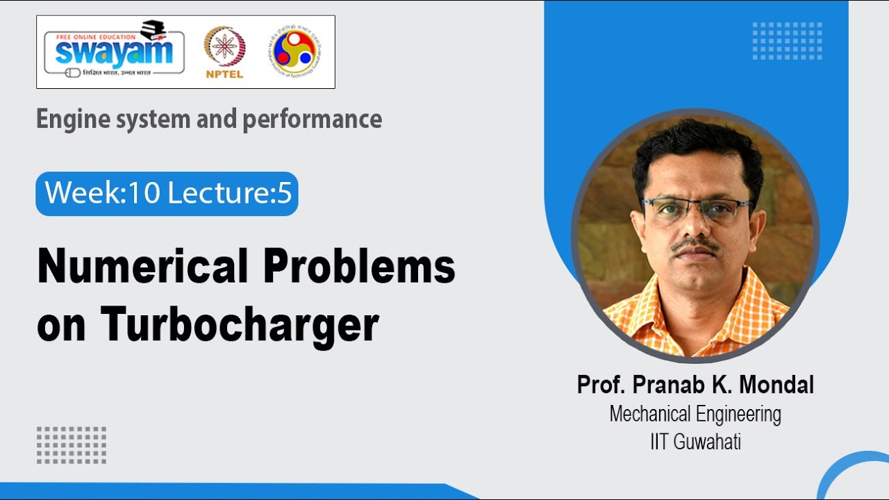 Lec 40: Numerical Problems on Turbocharger - YouTube