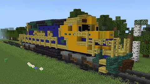 Minecraft 2nd Generation Santa Fe SD40-2 EMD Locomotive Tutorial