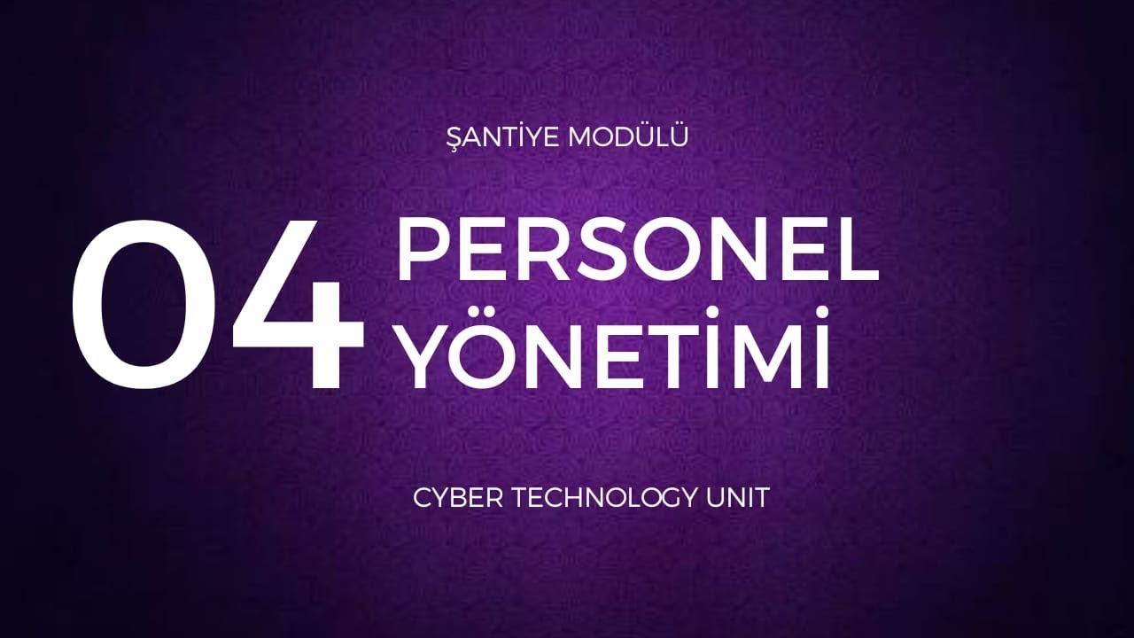 Personel yönetimi teknolojisi Personel yönetimi teknolojisi