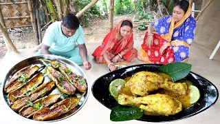 লেমন চিকেন আর বেগুন সুন্দরী দিয়ে সরু চালের ভাত, দুপুরের পরিপূর্ণ আহার /Lemon Chicken & Begun Sundari